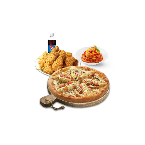 더블포테이토피치세트L(더블포테이토피자L+후라이드치킨(뼈))+스파게티+콜라1.25L